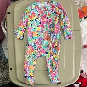 Vibrant Floral Kids Footie